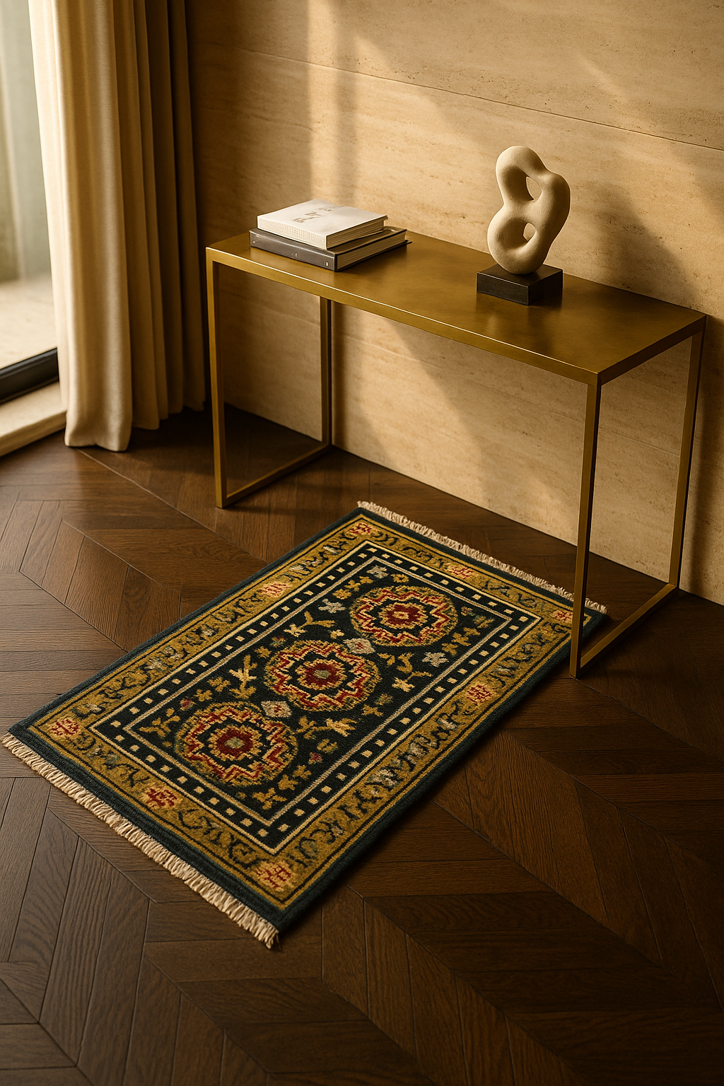 Imperial Highlands Hand-Knotted Tibetan Wool Rug — 2'4" × 4'5"