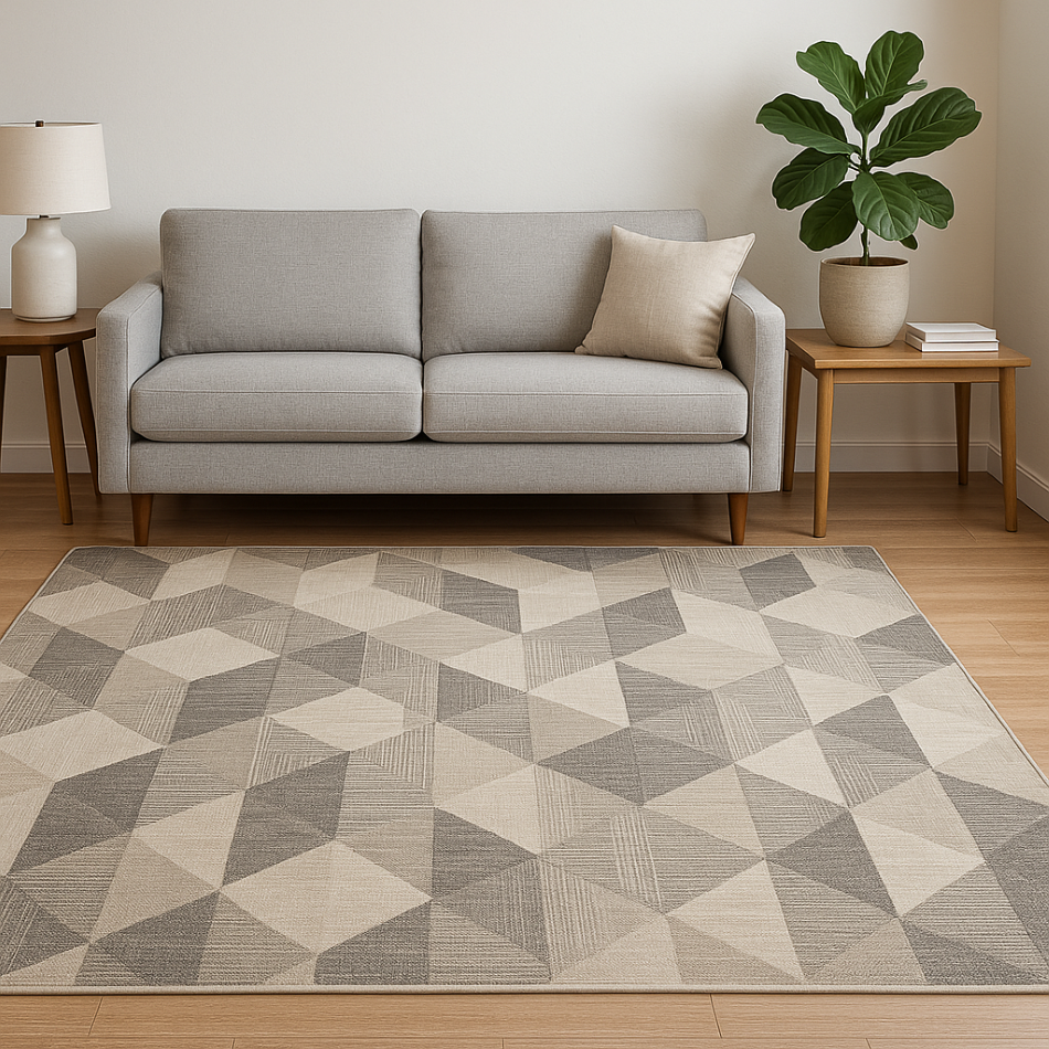 Monochrome Luxe Cube Area Rug – 10×13 ft