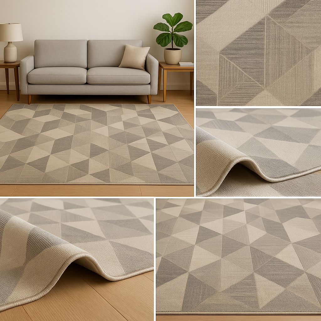 Monochrome Luxe Cube Area Rug – 10×13 ft