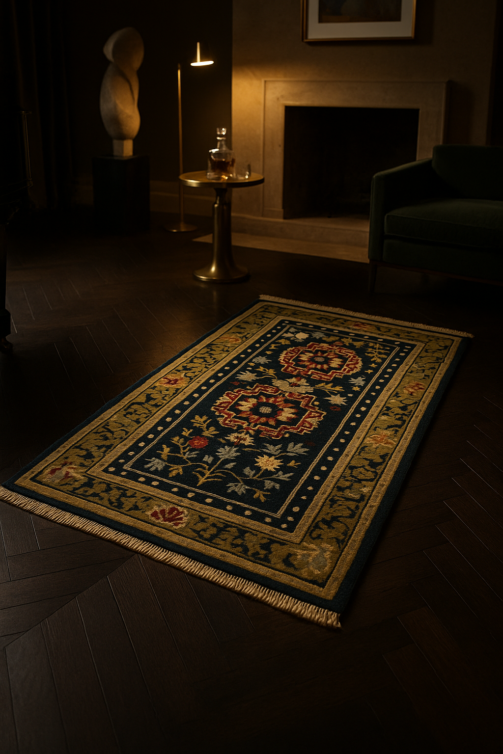 Imperial Highlands Hand-Knotted Tibetan Wool Rug — 2'4" × 4'5"